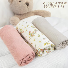WNATN muslin fabric keeps baby cool and comfortable during naps.