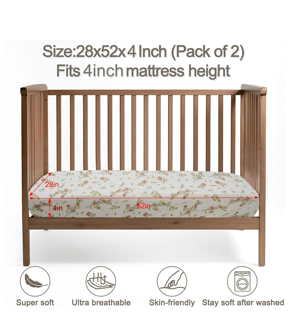 Natural muslin cotton is gentle on sensitive skin for cozy sleep.