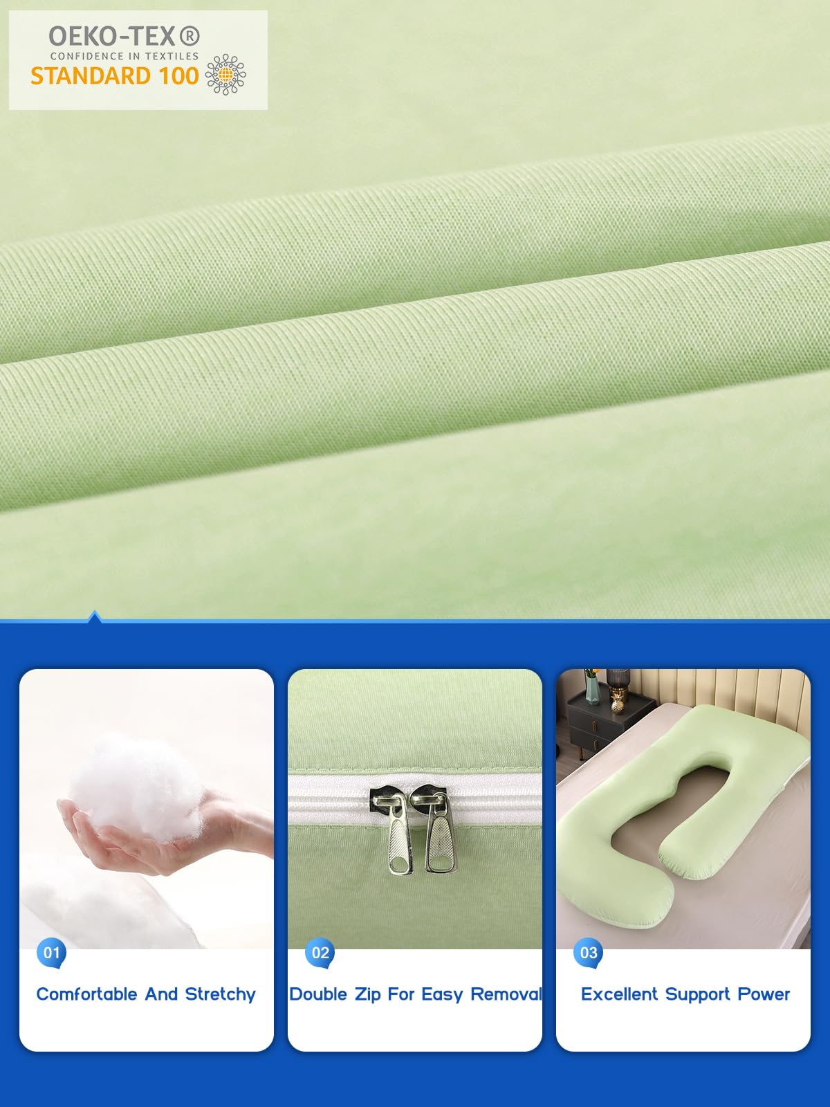 Wndy's Dream J-shaped full-body pillow contours to your body for full support.