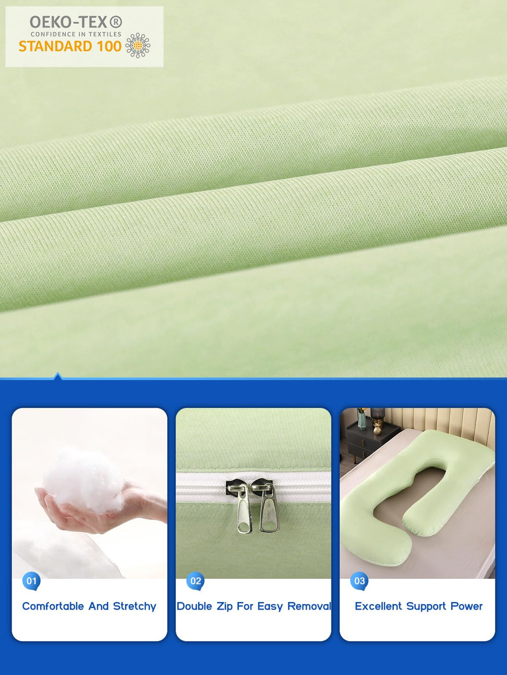 Wndy's Dream J-shaped full-body pillow contours to your body for full support.