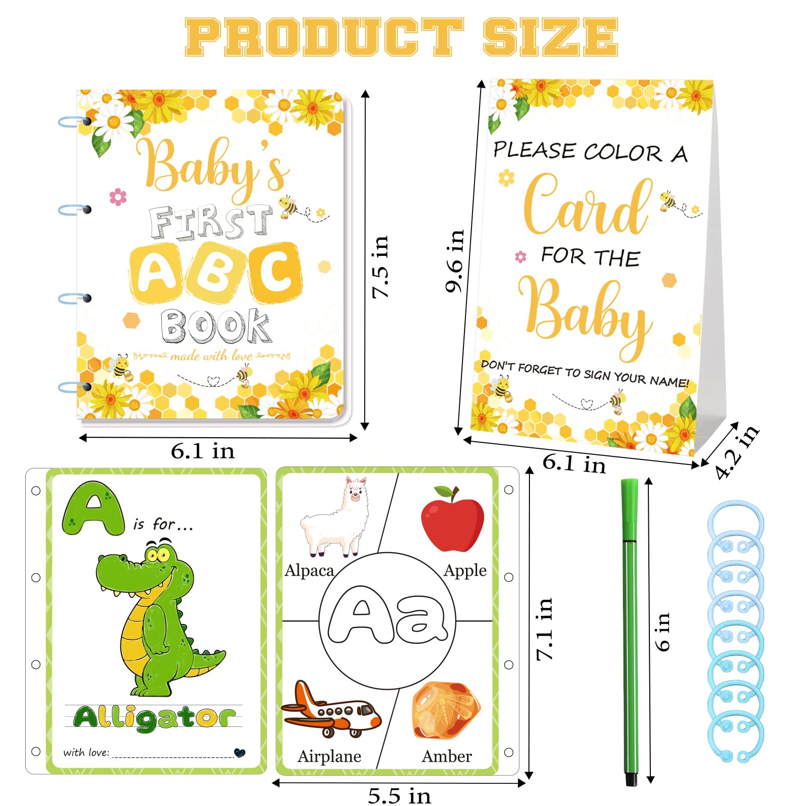 WNINK bee-theme decor adds whimsy and cohesion to the baby shower setup.