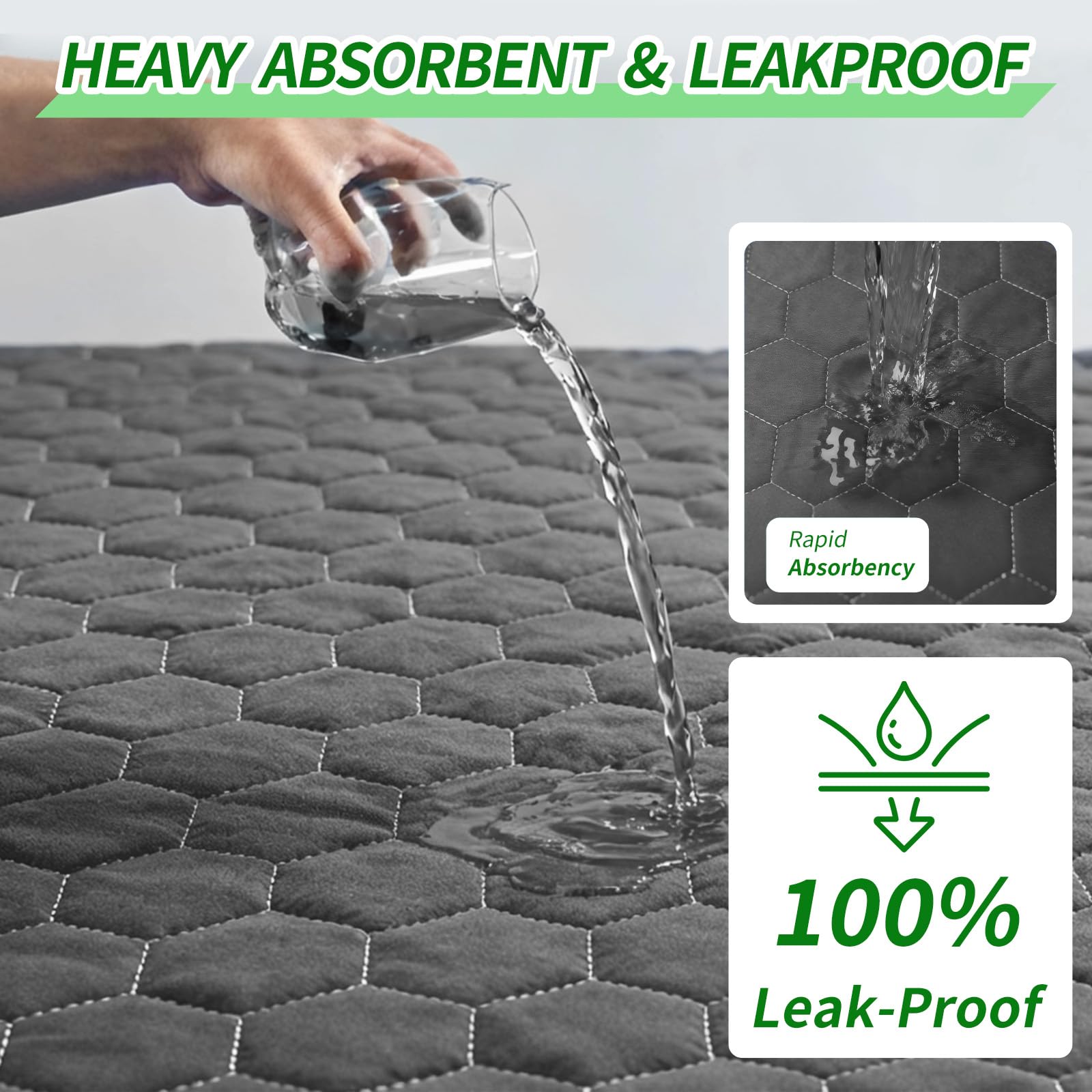 Wnote bottom surface conforms to sofas and mattresses for stable protection.