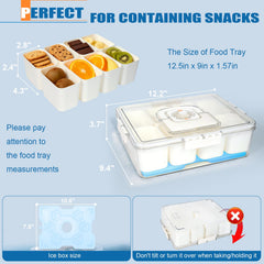 Wn's Day Snackle Box eight-compartments layout organizes foods.