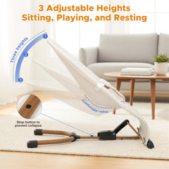 Foldable and lightweight Wnttmt baby rocker designed for easy travel with baby
