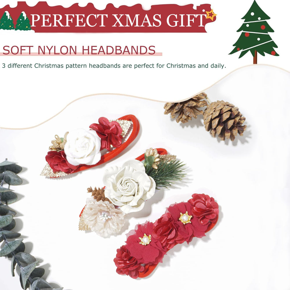 WNYUJOY Christmas outfit headband for festive photos