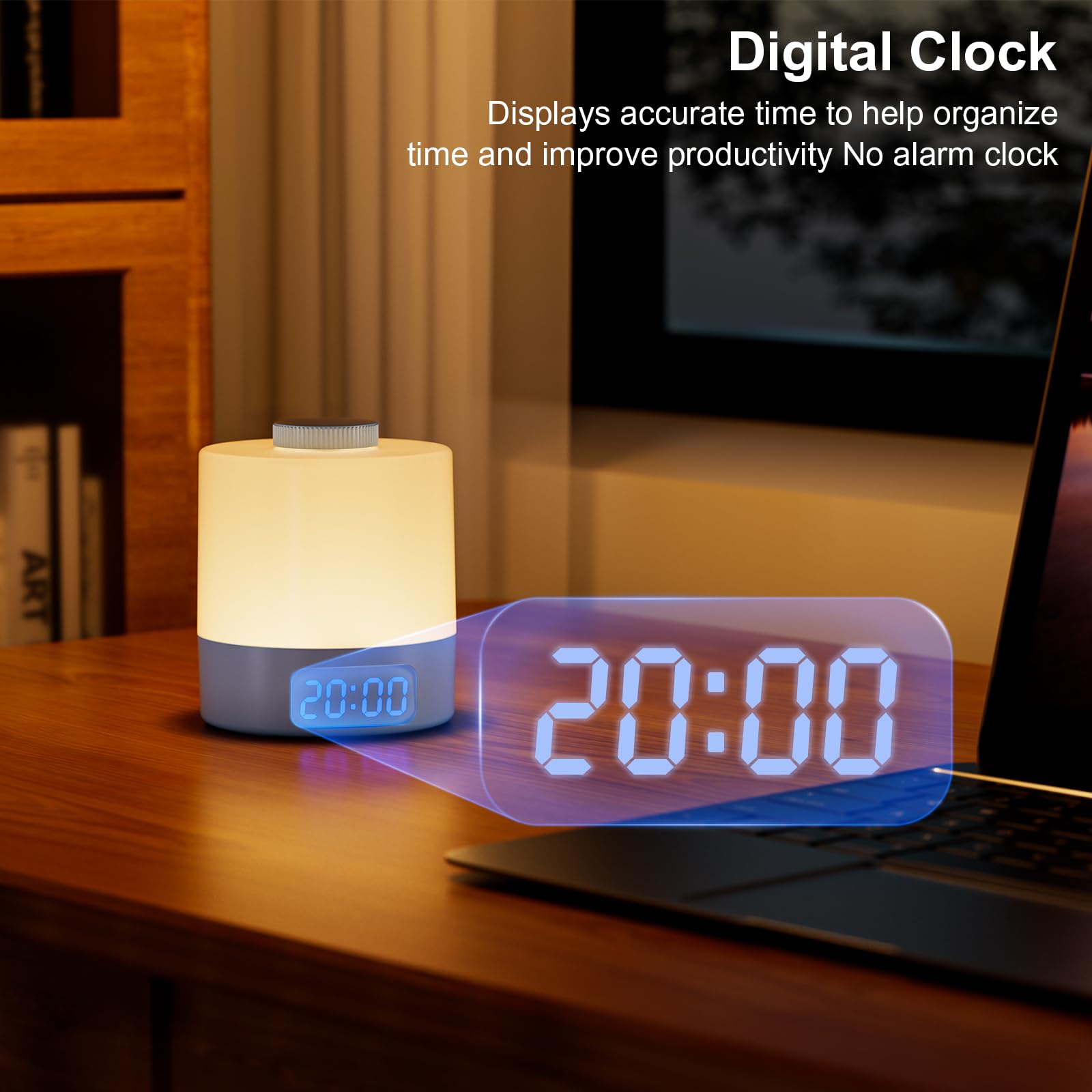 WOBANE Night Light 3600mAh battery powers long use between charges.