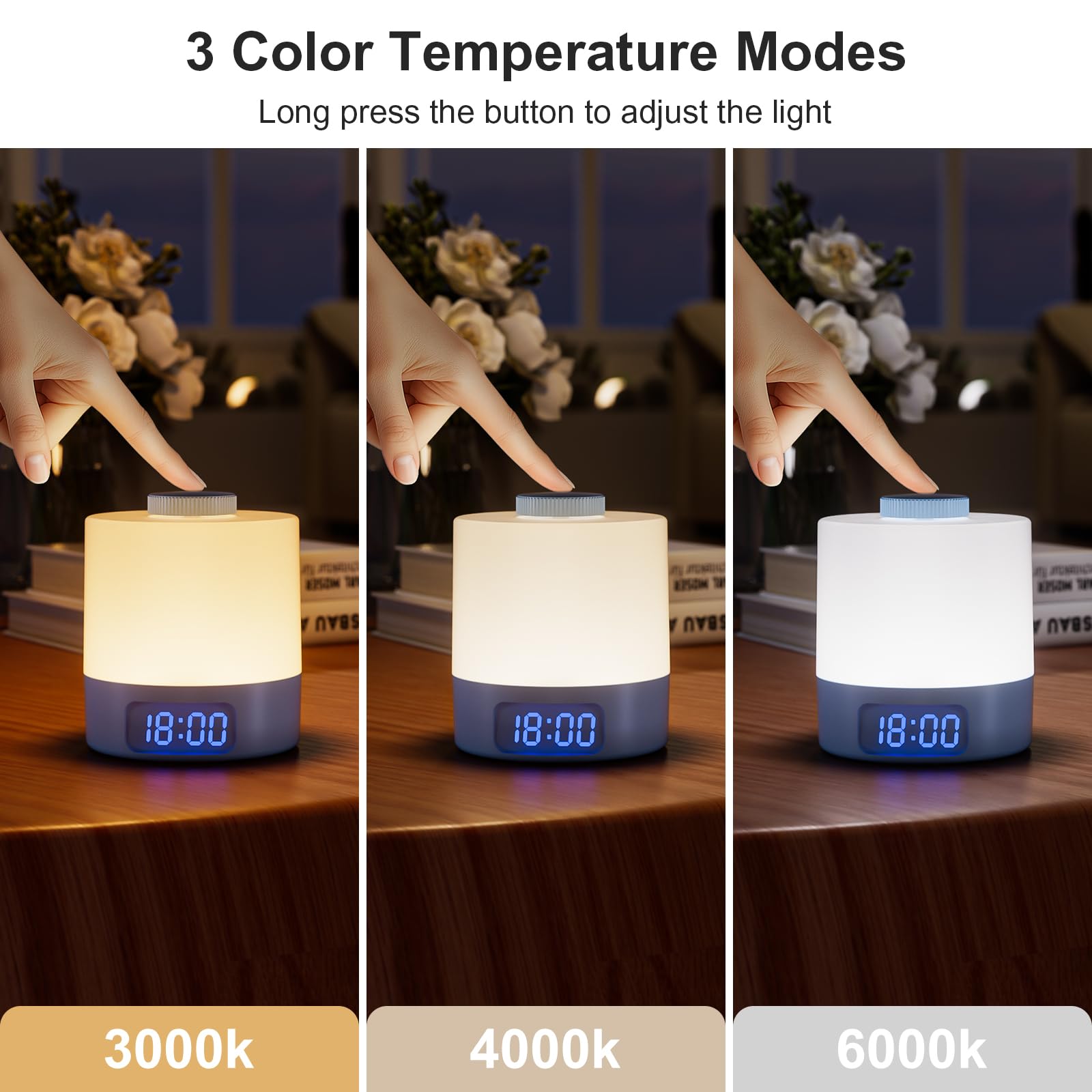 WOBANE Night Light brightness control provides gentle, adaptable night lighting.