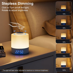WOBANE Night Light digital clock display helps track feeding and bedtimes.