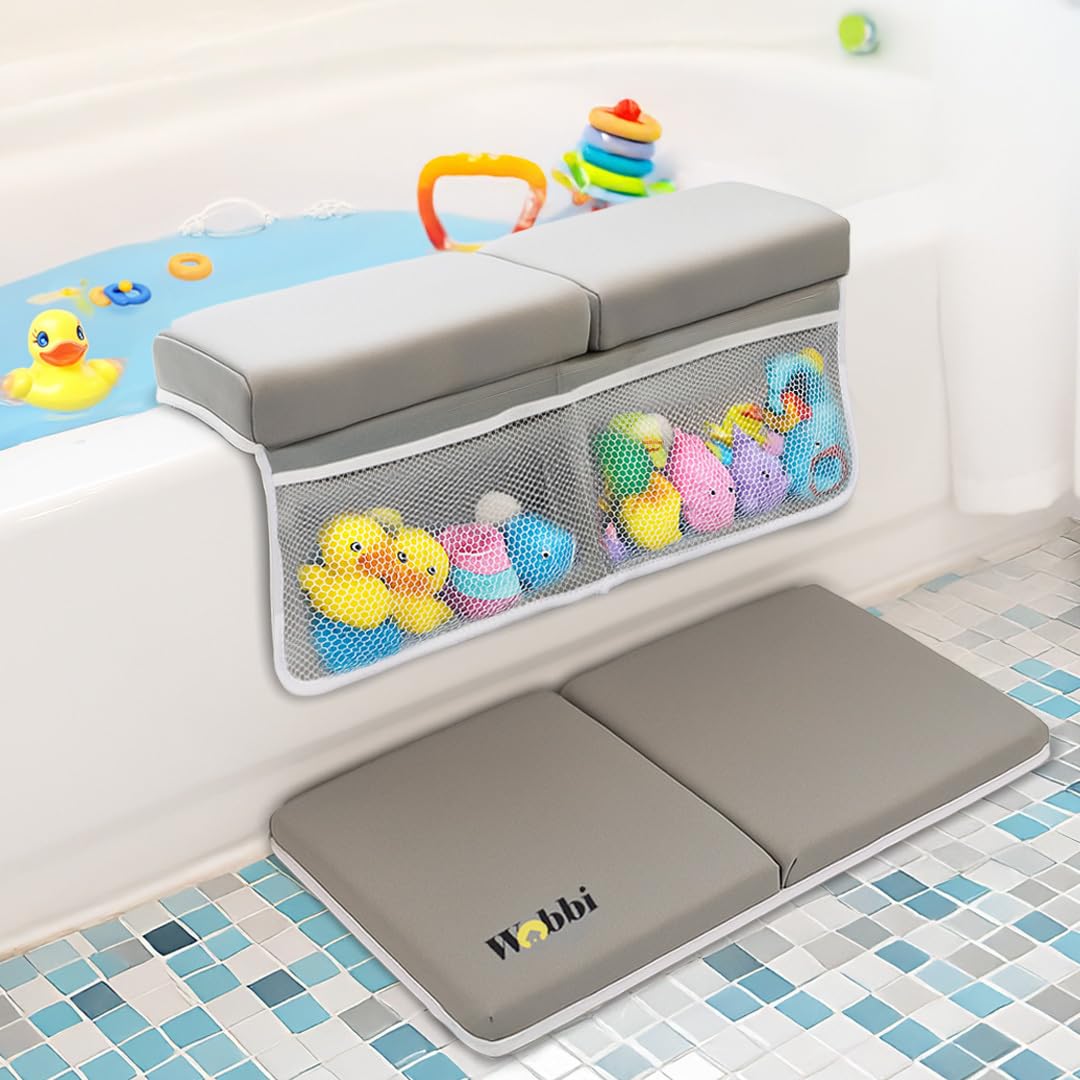 Wobbi memory foam kneeler 1.5in for comfortable bath-time support.