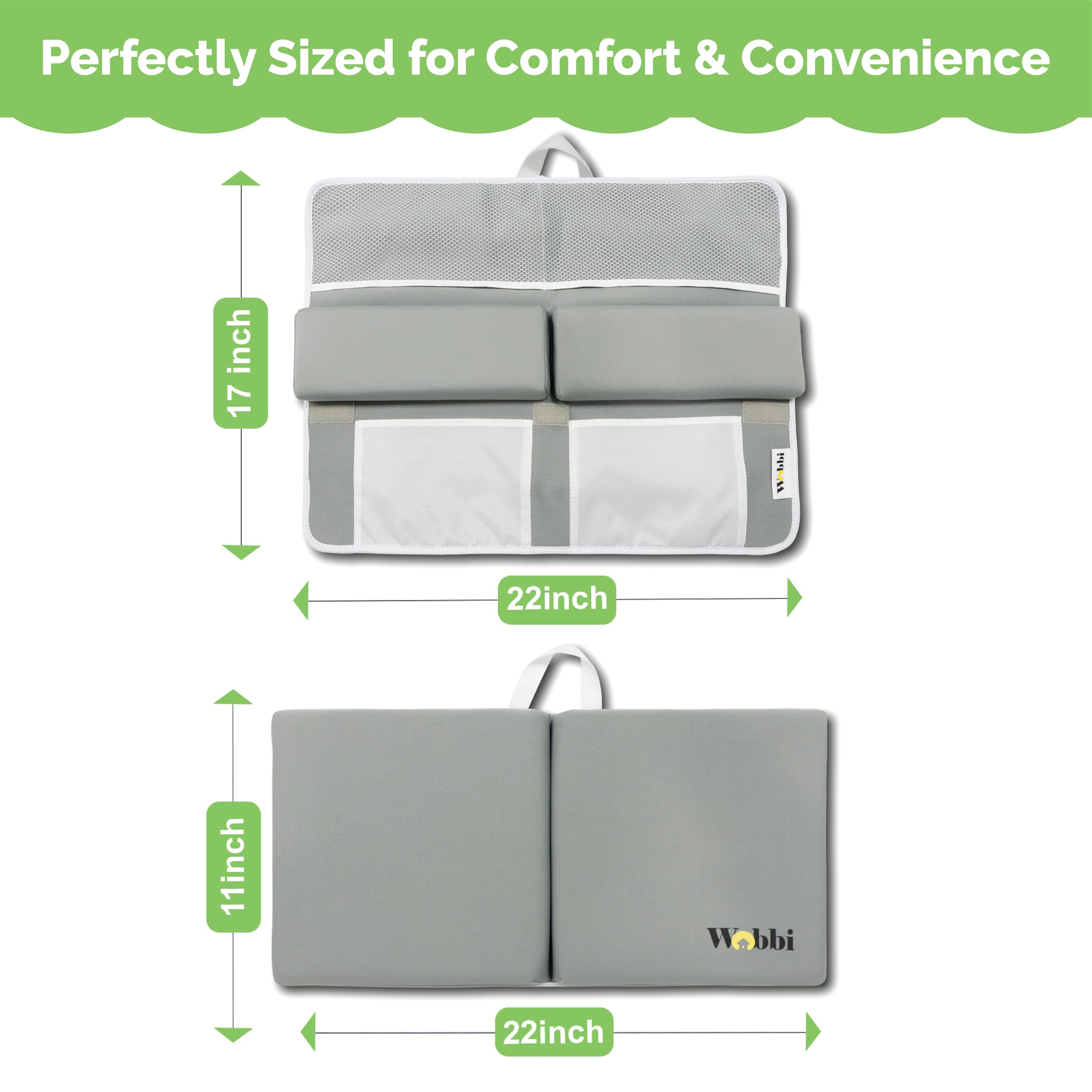 Wobbi durable neoprene resists moisture for easy cleaning.