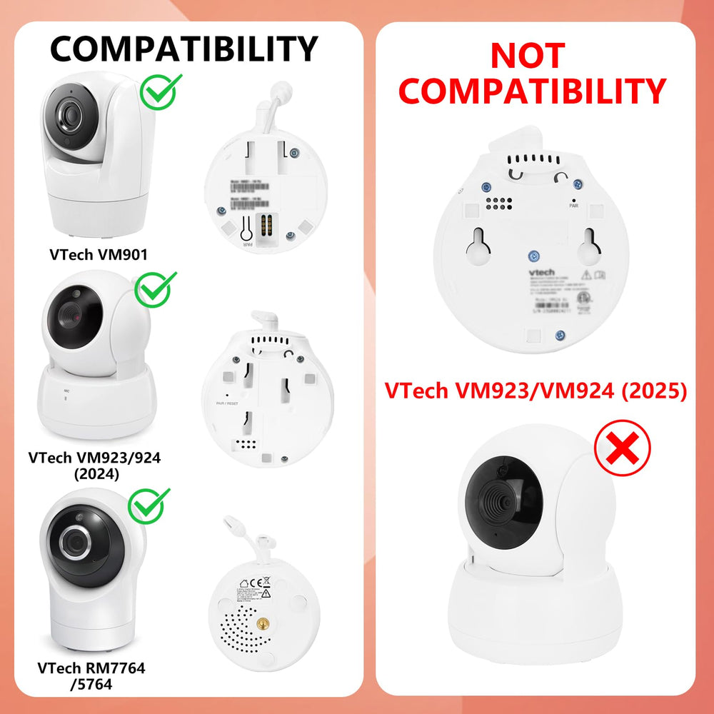 Wochel baby monitor mount for VTech VM924 enables quick, tool-free setup for bedside viewing