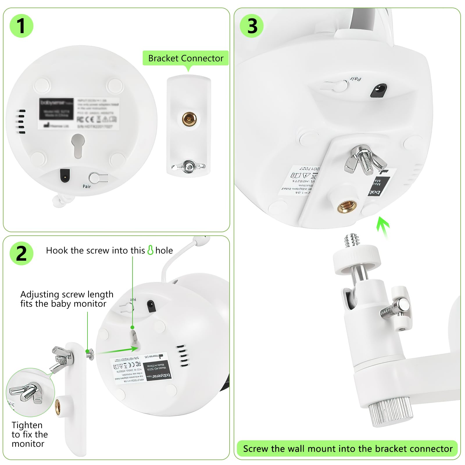 Wochel bracket connector keeps the mount aligned with your camera.