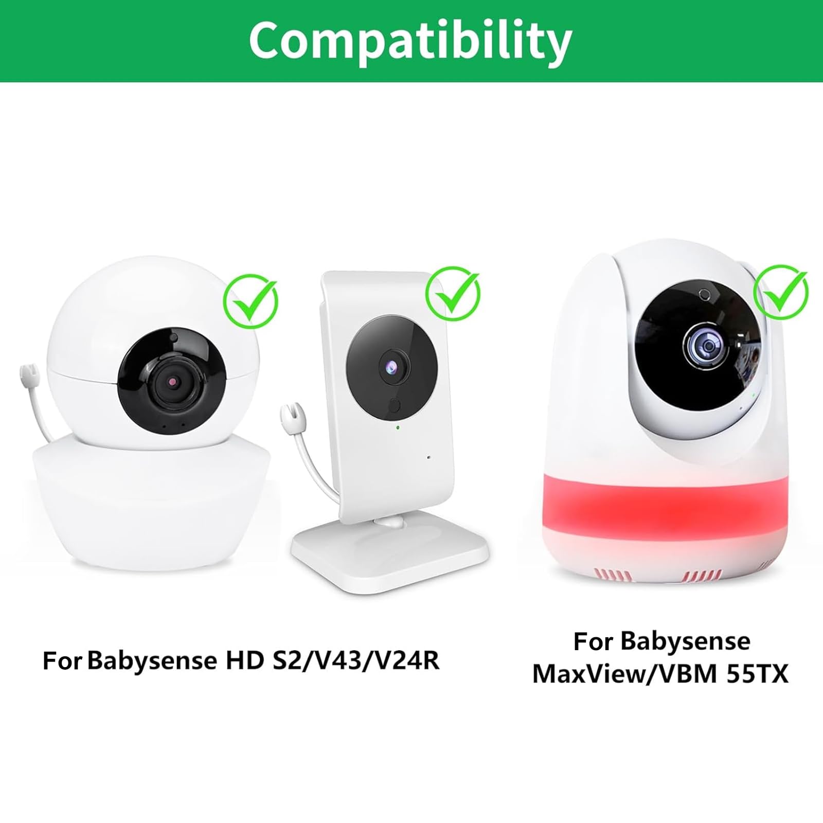 Wochel wall mount compatible with Babysense V43/HDS2/V24R/VBM55 for secure setup.
