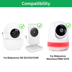 Wochel wall mount compatible with Babysense V43/HDS2/V24R/VBM55 for secure setup.