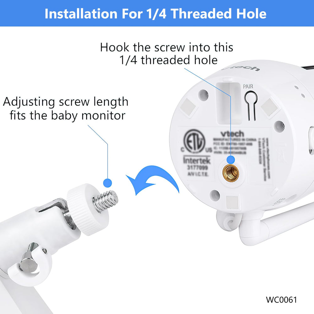 Wochel no-drill wall mount keeps walls intact while monitoring.