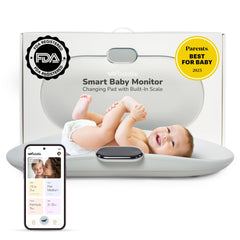 Woddle smart changing pad with scale readout for precise infant weight tracking