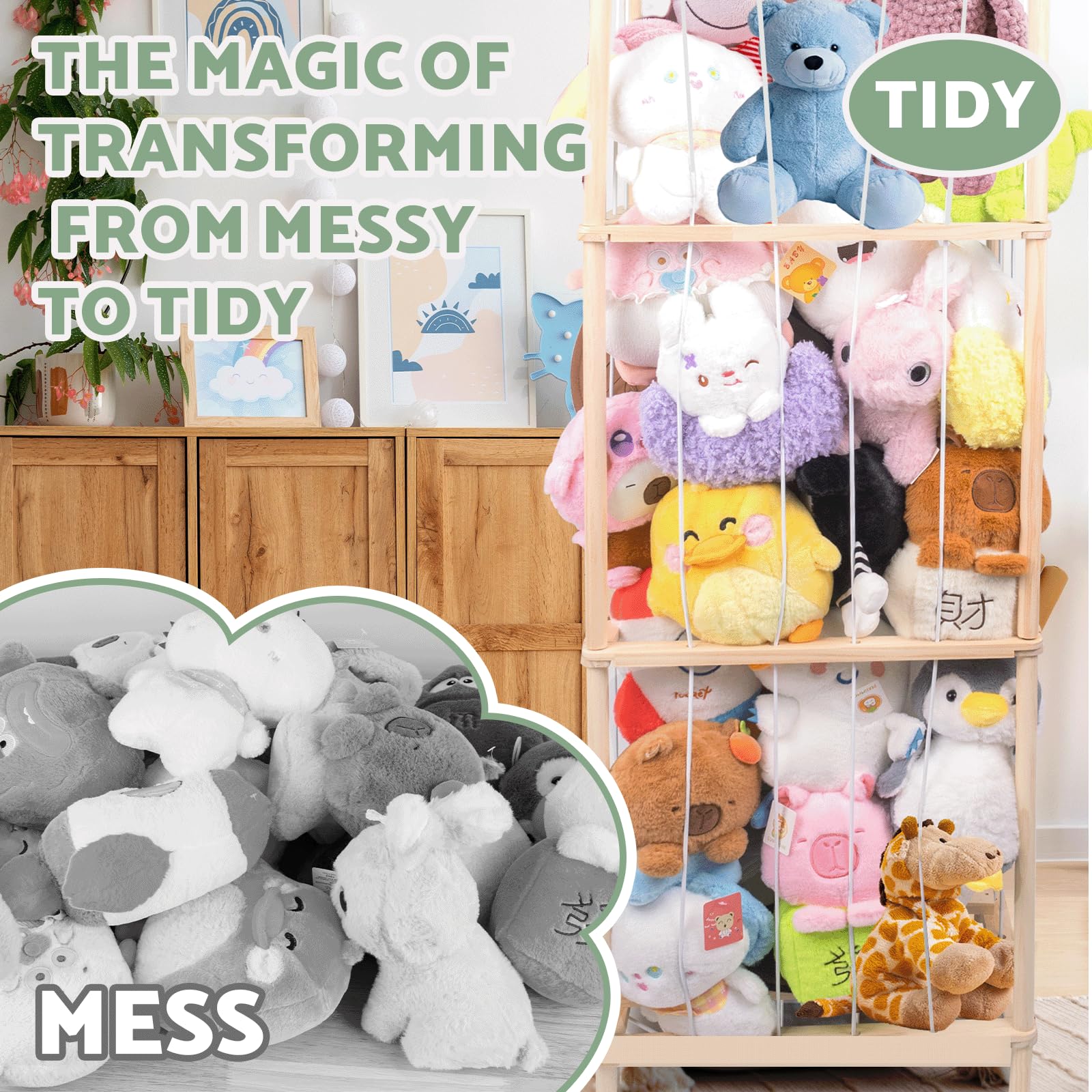 WodGod ideal gift for organizing stuffed animals with style.