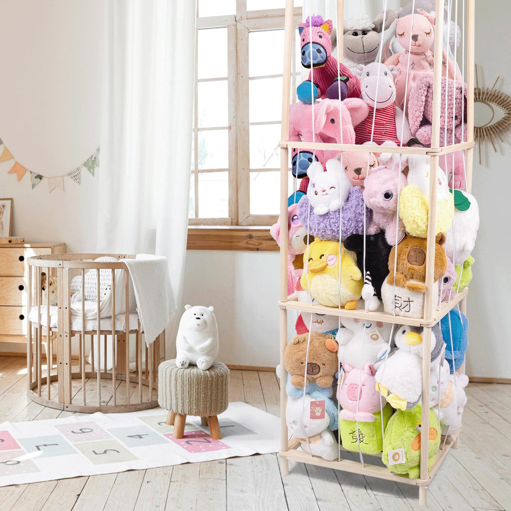 WodGod stuffed animal zoo storage elastic band enables easy access every day.