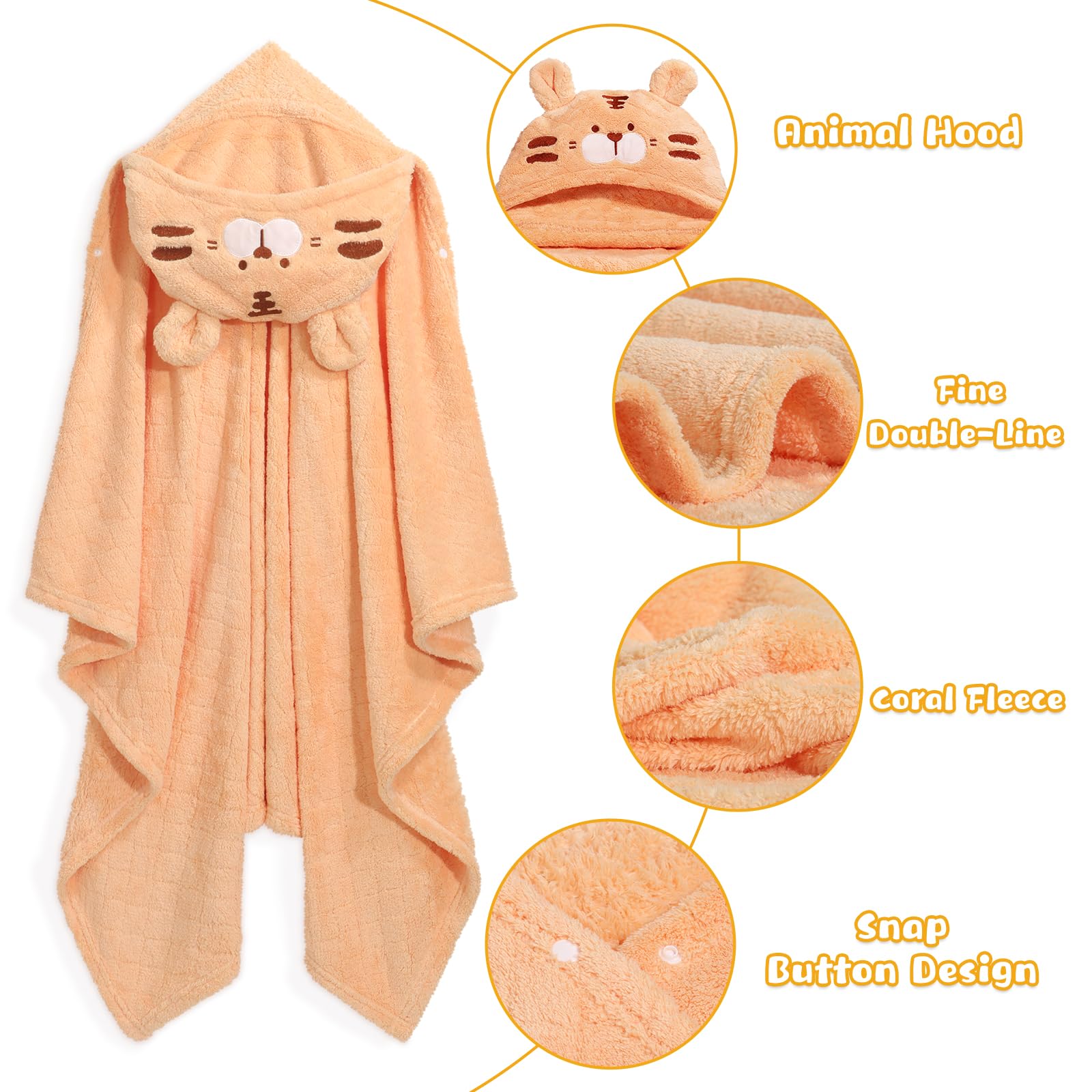 WODHOY large 50x32 towel grows with your toddler through early years.