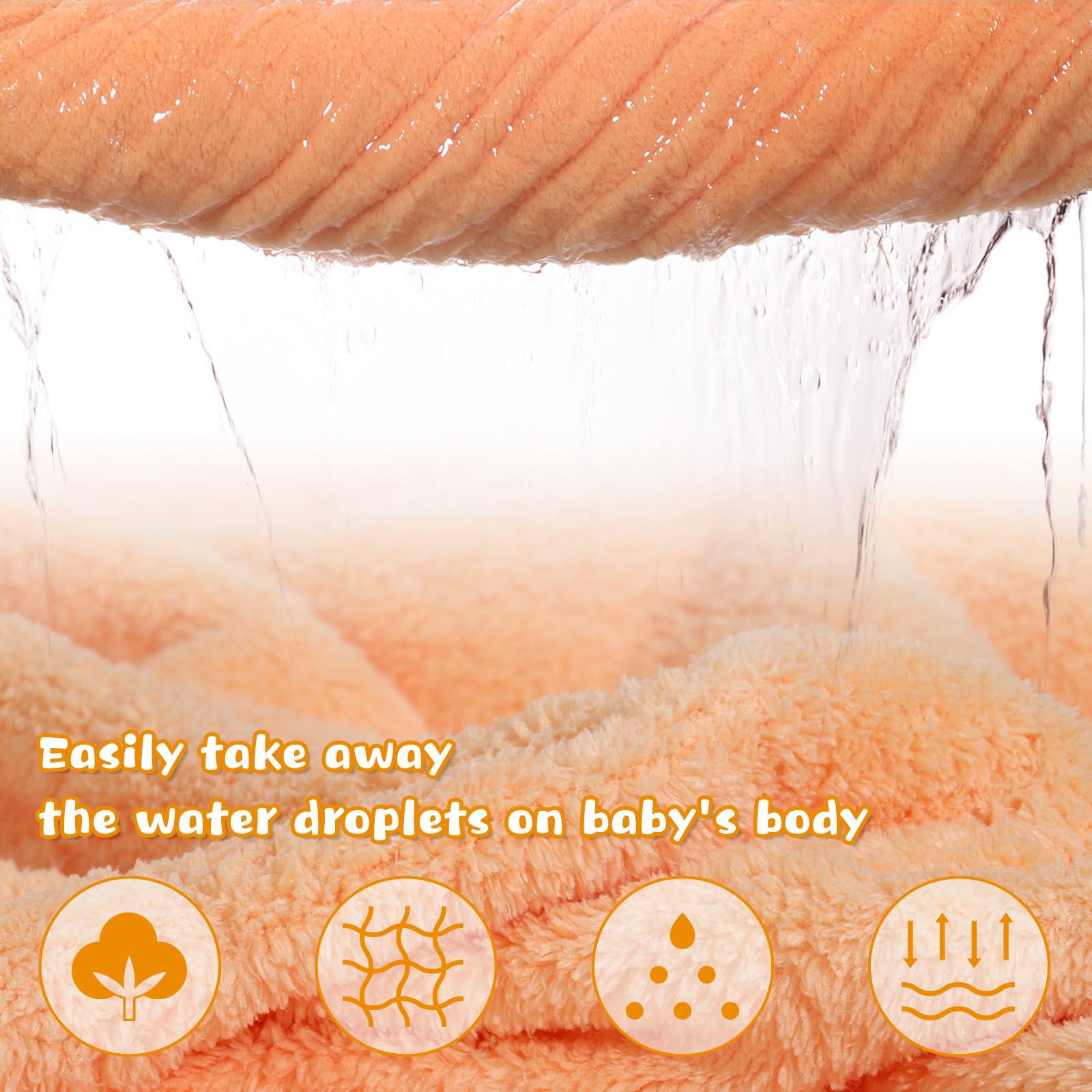 WODHOY machine-washable baby towel for easy care and longevity.