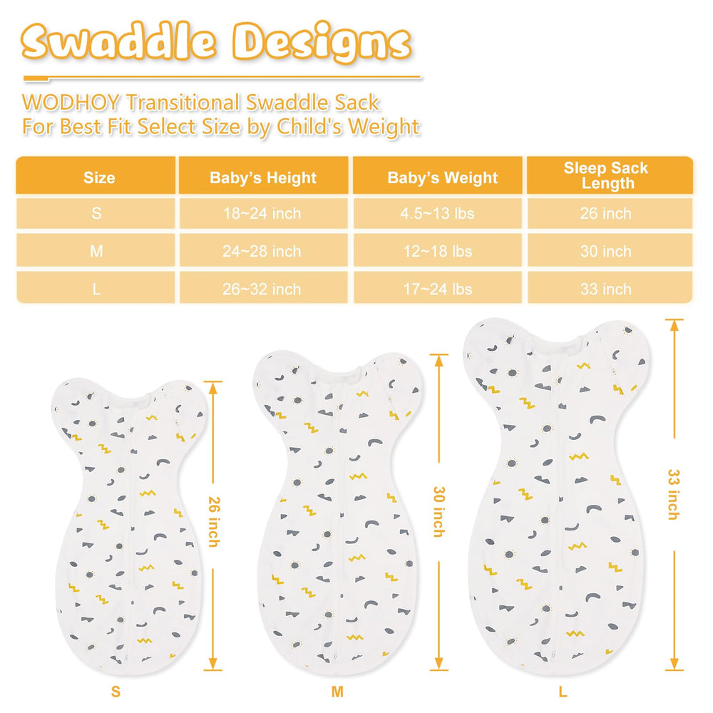 WODHOY newborn arms-in swaddle promoting calm sleep and snug wrap