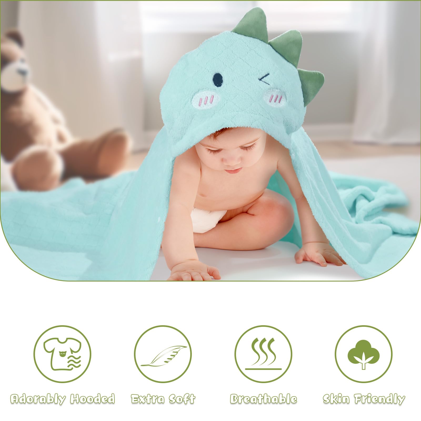 WODHOY machine-washable toddler towel set simplifies after-bath cleanup.
