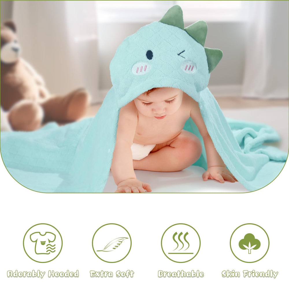 WODHOY machine-washable toddler towel set simplifies after-bath cleanup.