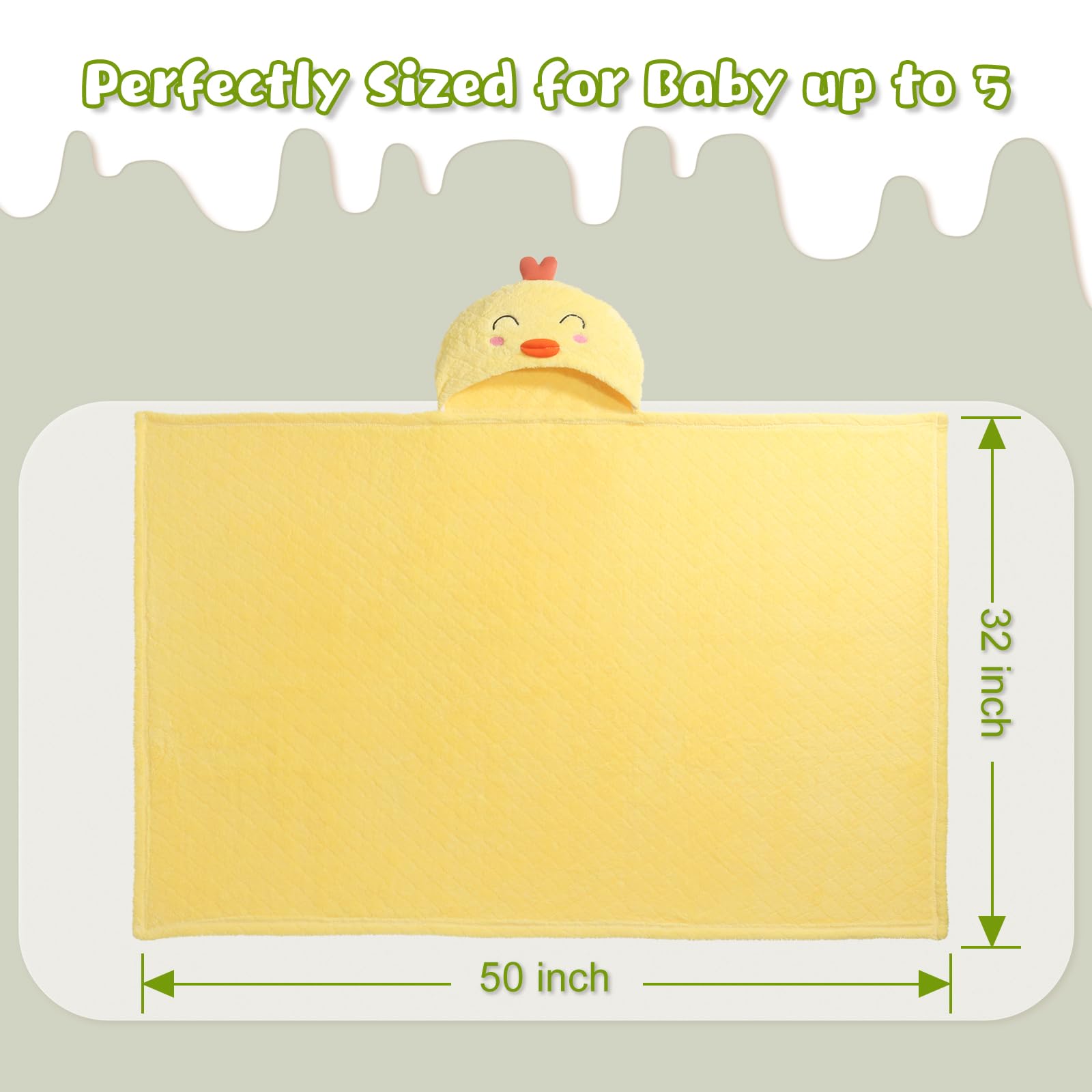 WODHOY towel features cute animal hood to engage toddlers during bath.