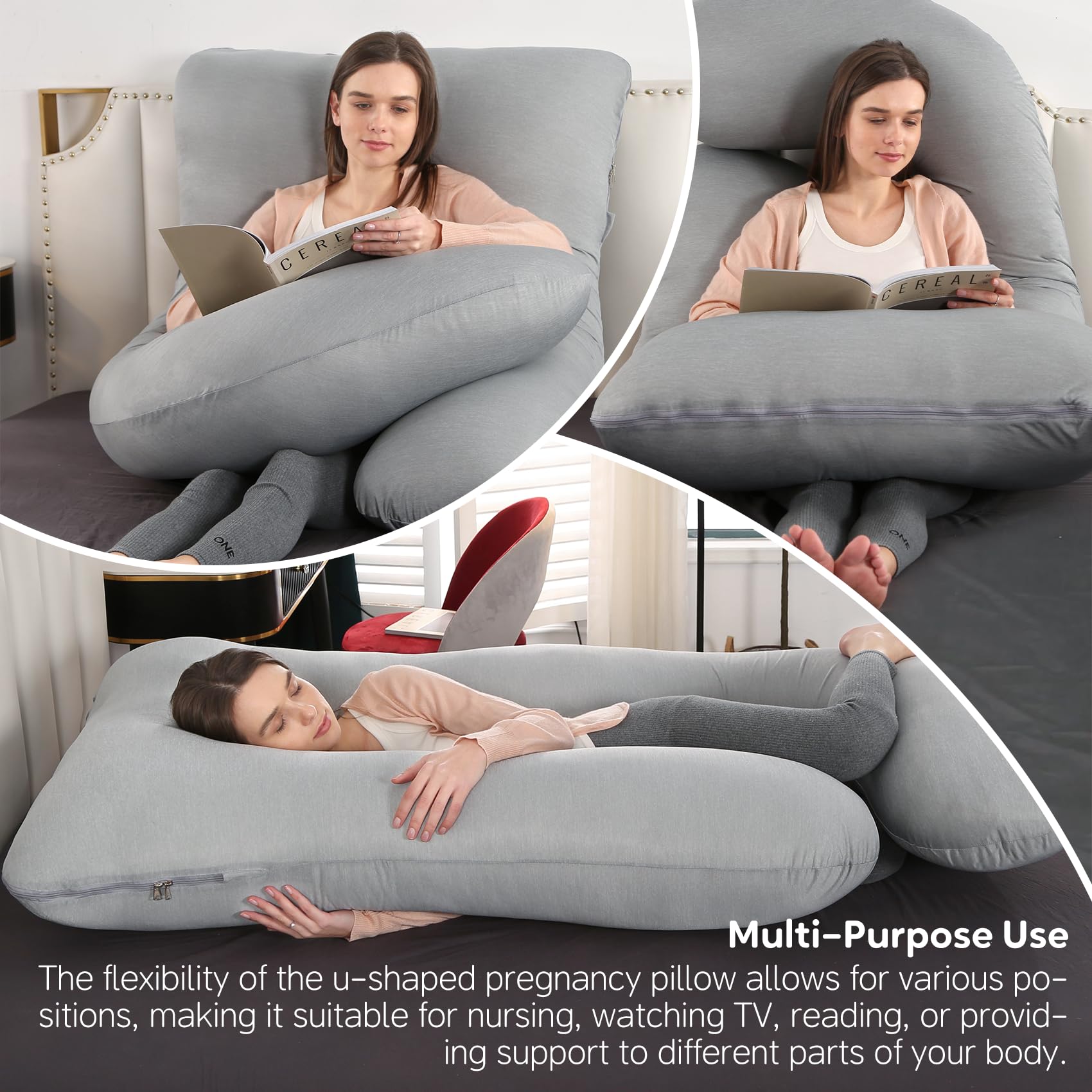 Wodsfay pillow padding adjustment zipper for customizable firmness.