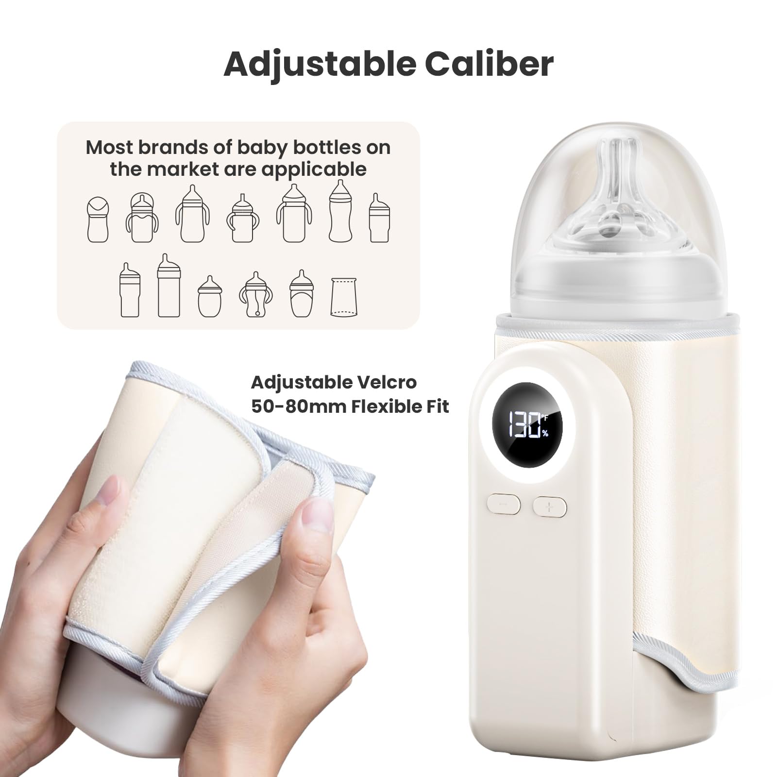 Woitury bottle warmer powered by 10000mAh battery for wireless heating anywhere.