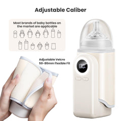Woitury bottle warmer powered by 10000mAh battery for wireless heating anywhere.