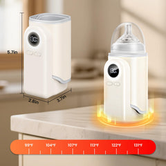 Woitury bottle warmer features LED display for real-time temperature tracking.