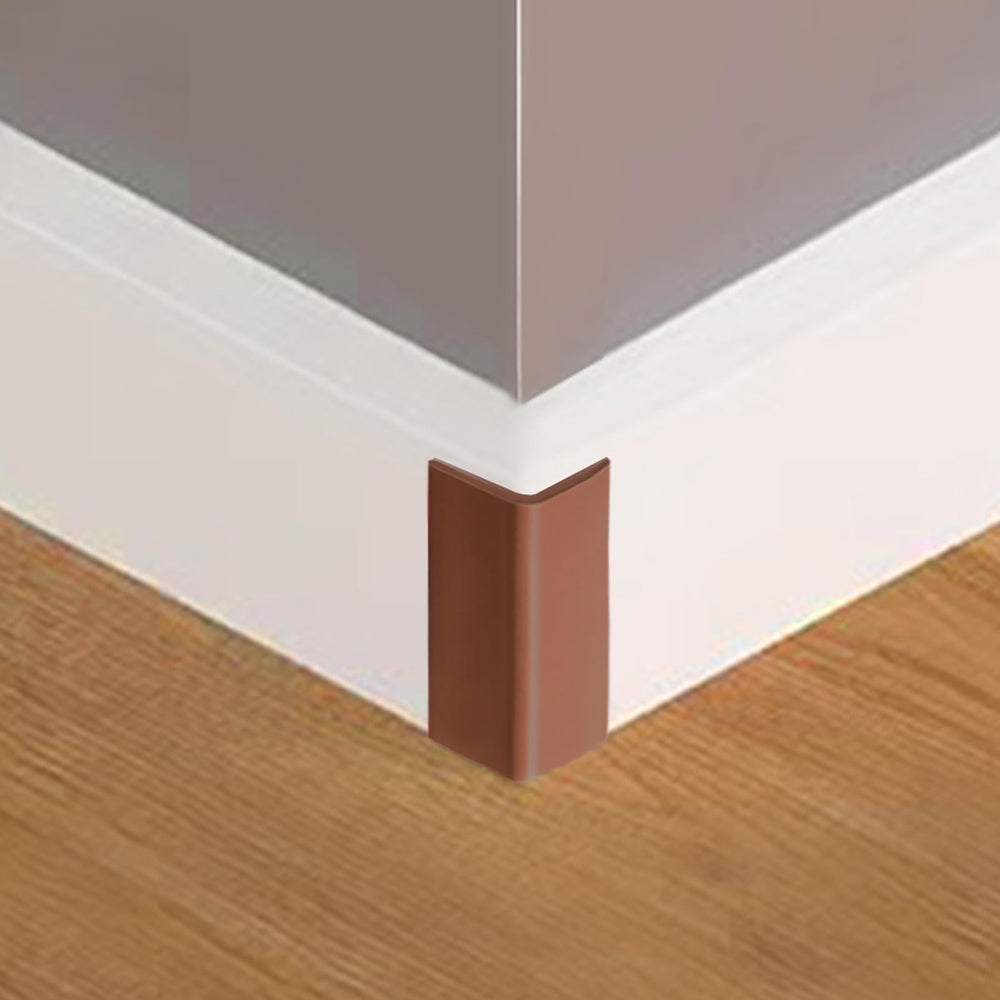 WOLAIYE brown baseboard corner blocks protect walls with discreet cushioning.