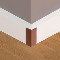 WOLAIYE brown baseboard corner blocks protect walls with discreet cushioning.