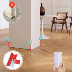 WOLAIYE white corner protector on wall blends with decor while guarding walls.