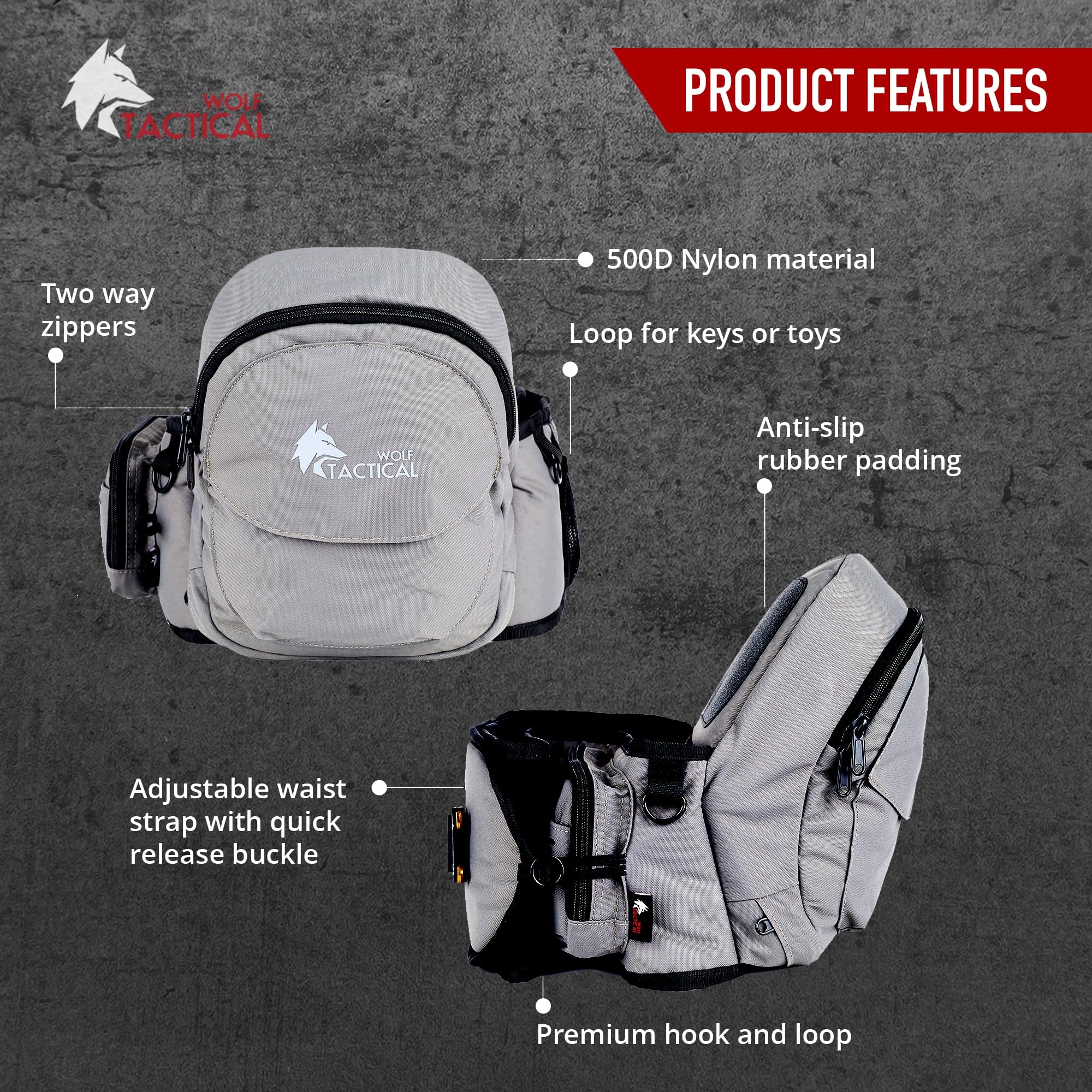 Wolf Tactical adjustable waistband ensures comfortable personalized fit