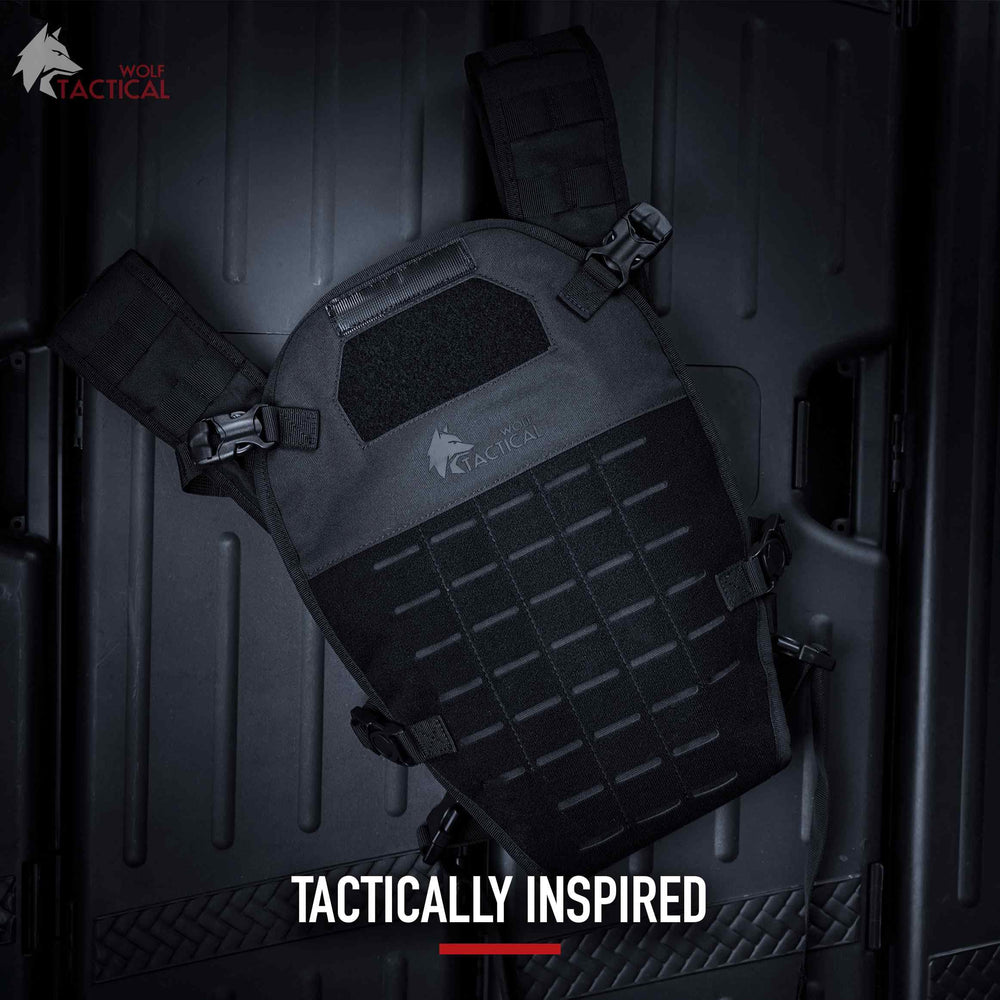 WOLF TACTICAL baby carrier with all-day comfort and breathable mesh interior.