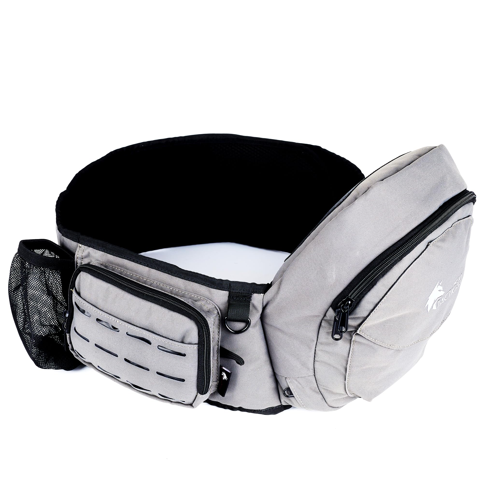 Wolf Tactical Baby Hip Carrier front view showing ergonomic seating