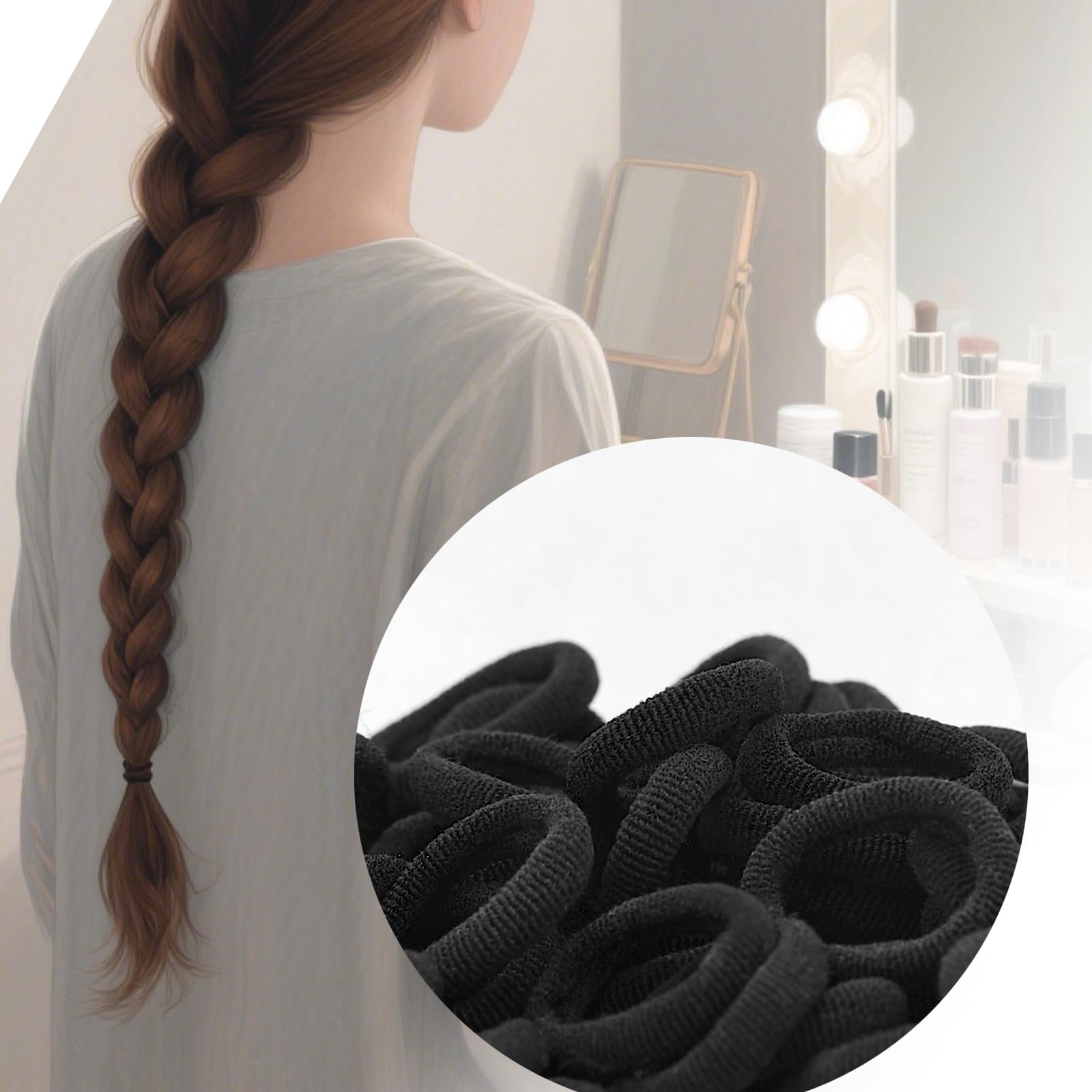 Travel-friendly WOLVINA hair bands fit easily in a pocket for on-the-go styling.