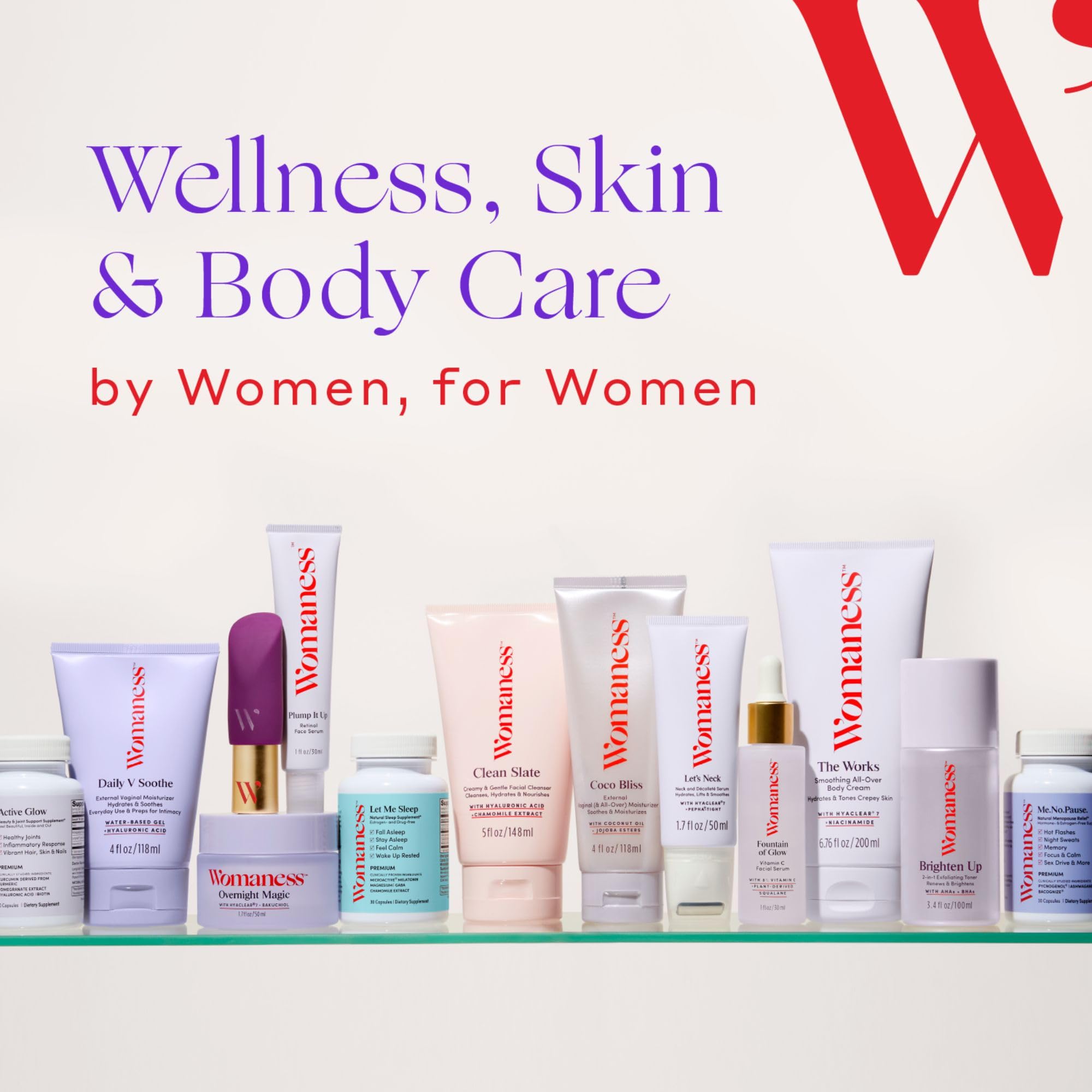 Packaging display for Womaness Coco Bliss coconut moisturizer