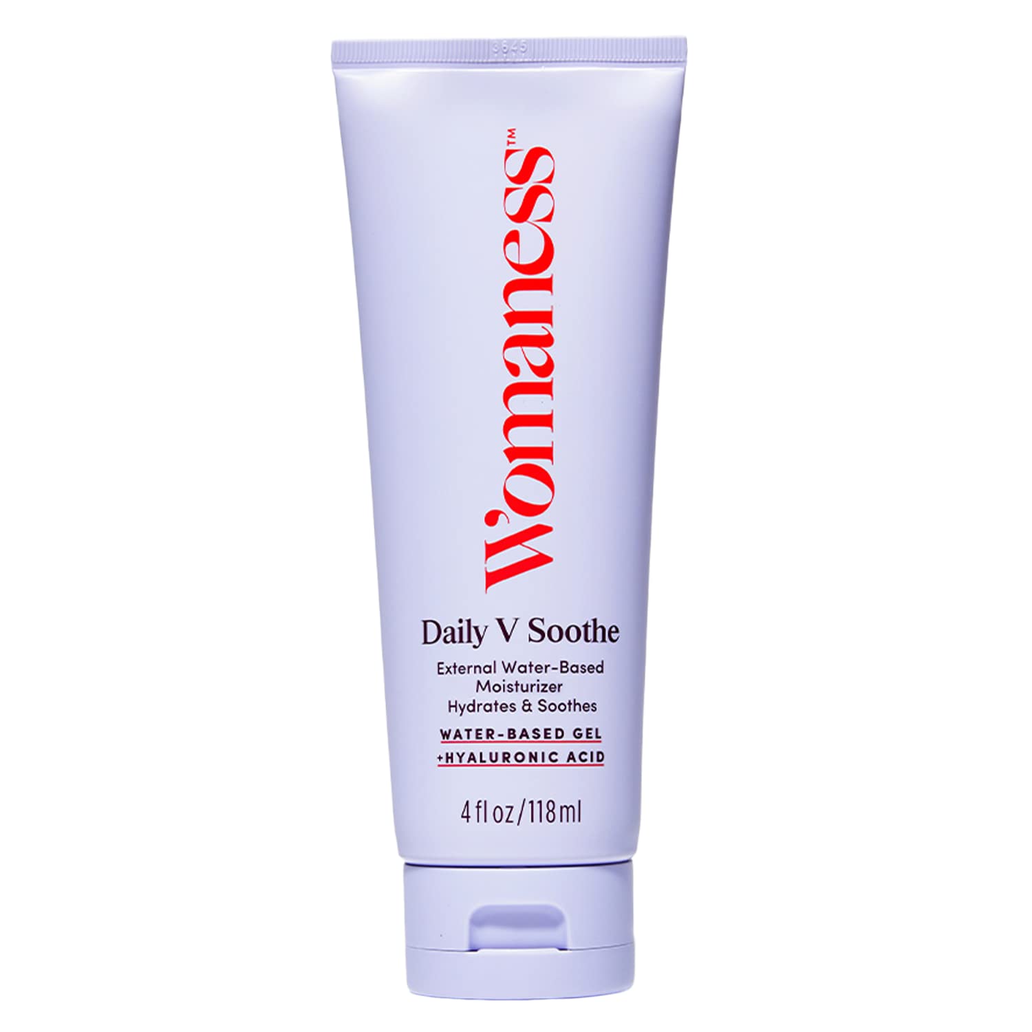 Womaness Daily V Soothe bottle close-up showing hydrating gel