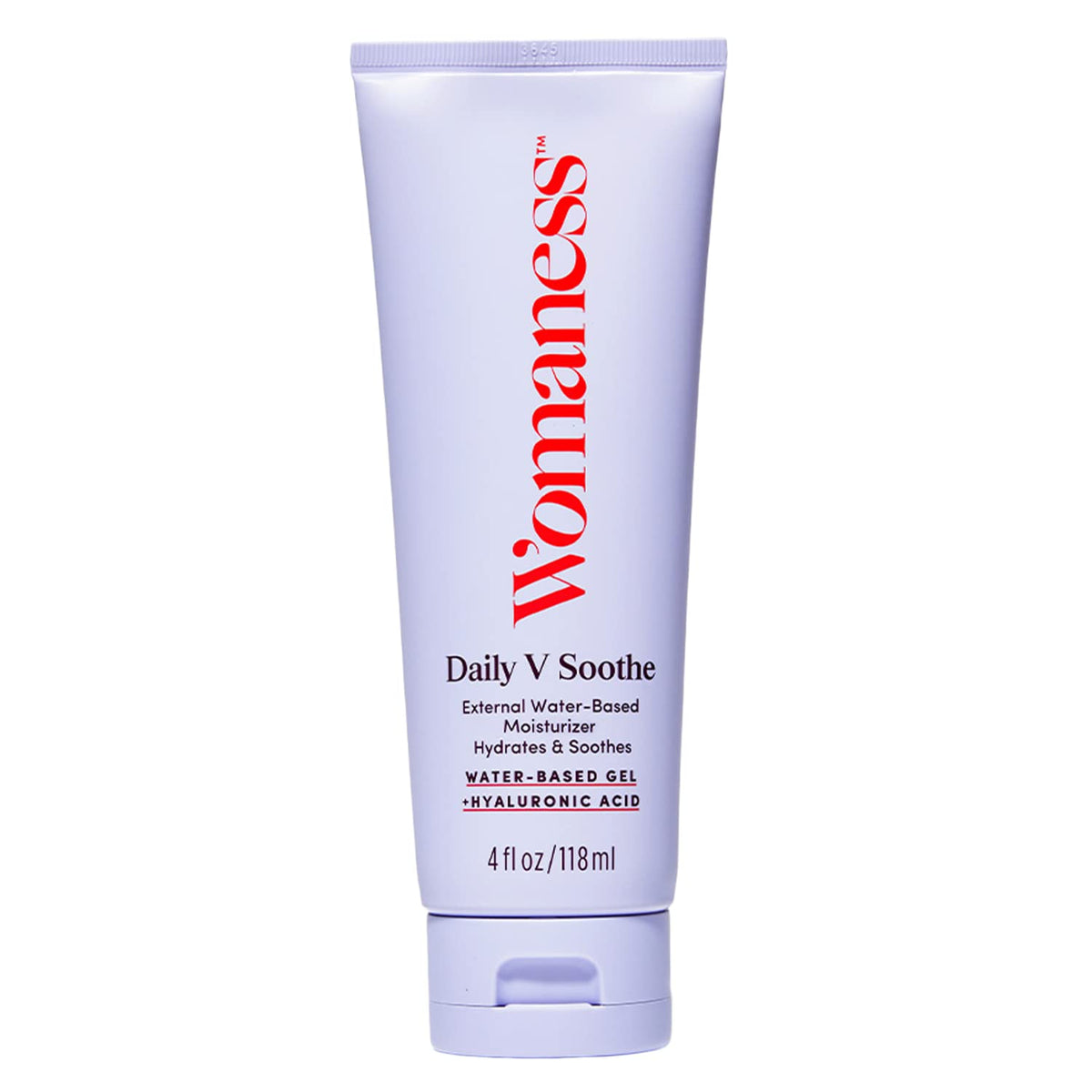 Womaness Daily V Soothe bottle close-up showing hydrating gel