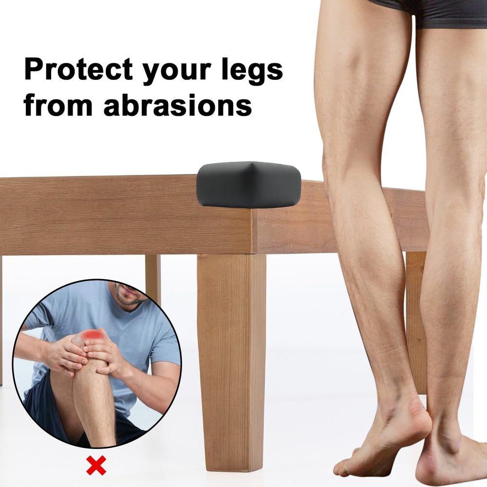 Wome adhesive back foam corner protector provides quick, tool-free installation on furniture.