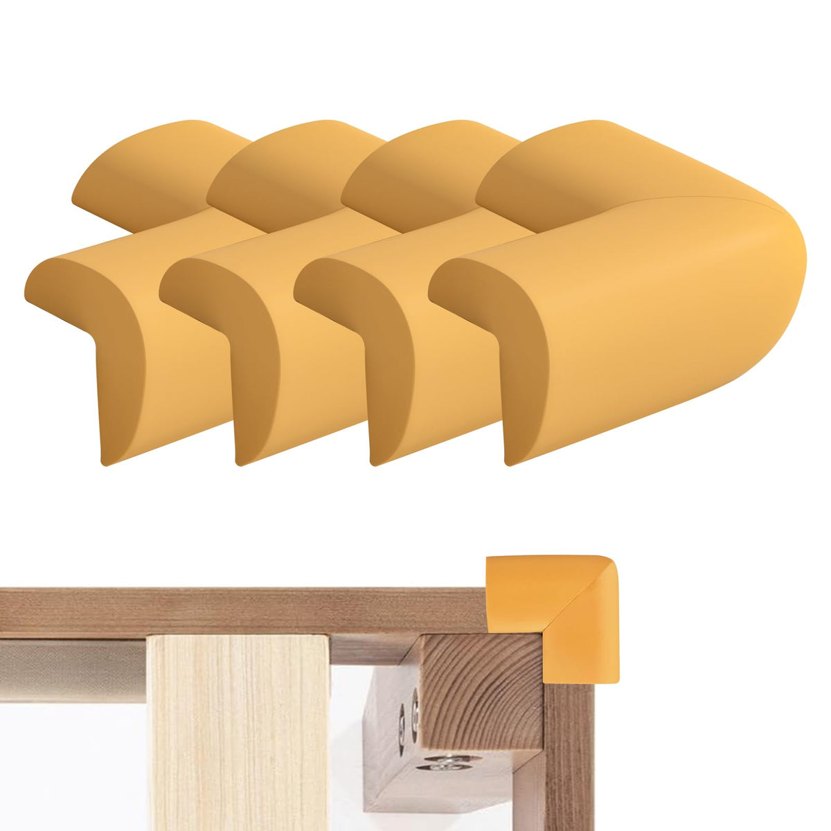 Wome bed frame corner protector in black cushions sharp edges, reducing bump risks for kids and seniors
