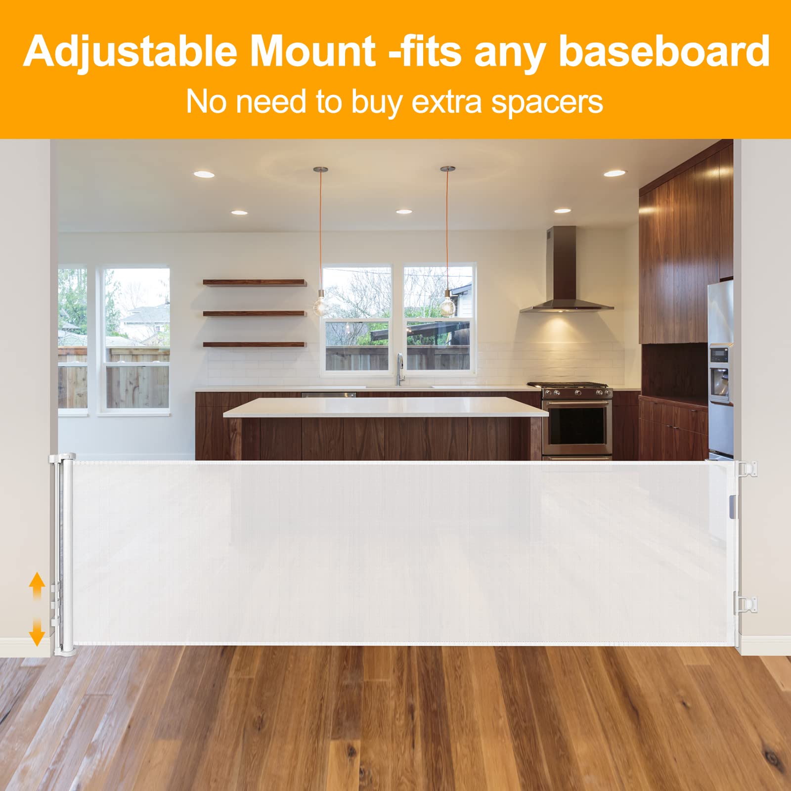 WOMHOM 100-inch wide opening showcases fit for large spaces without obtrusive bottom rails