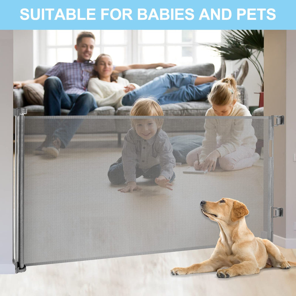 WOMHOM baby and pet gate mesh suitable for toddlers and small dogs.