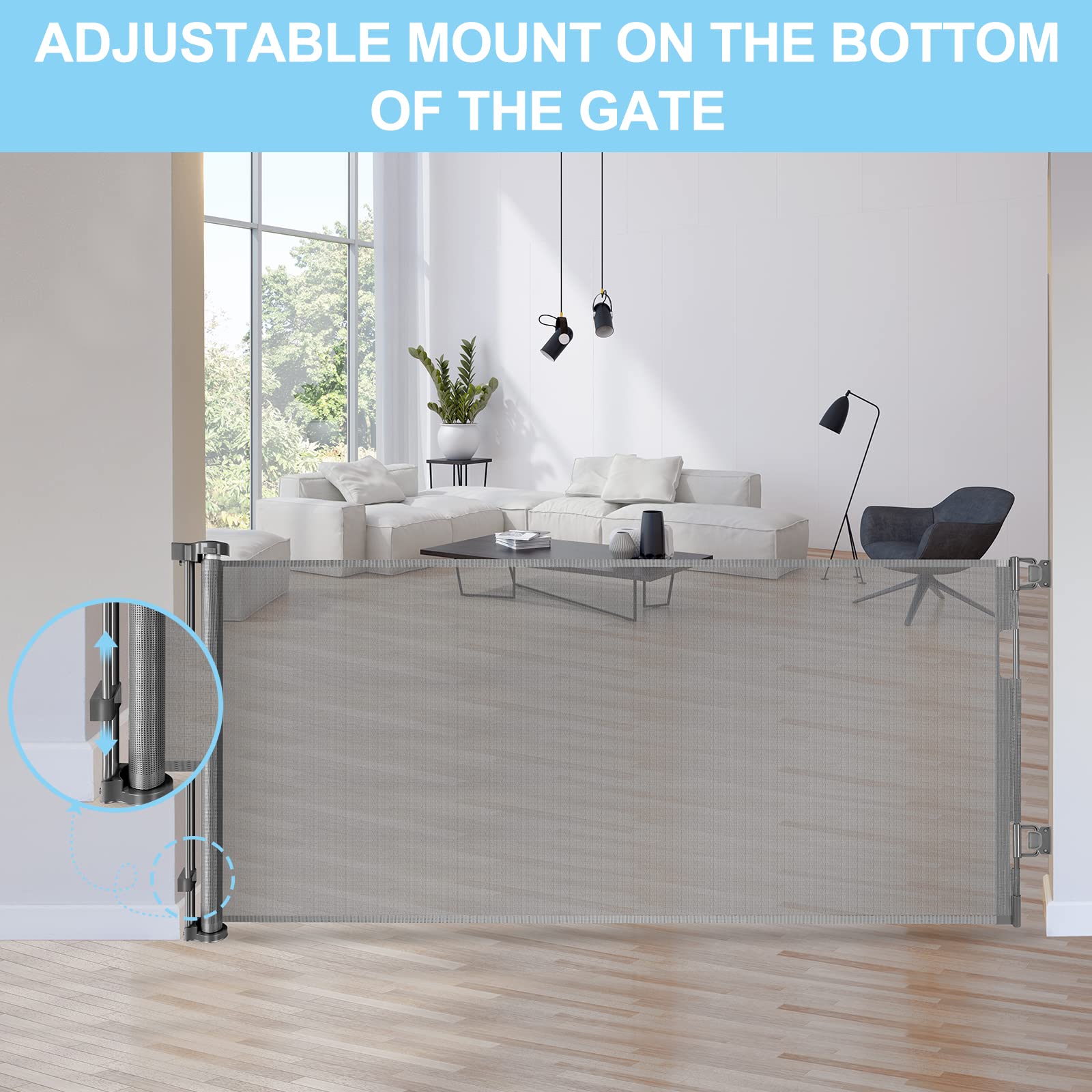 WOMHOM indoor outdoor installation suitable for stairs, doorways, decks.