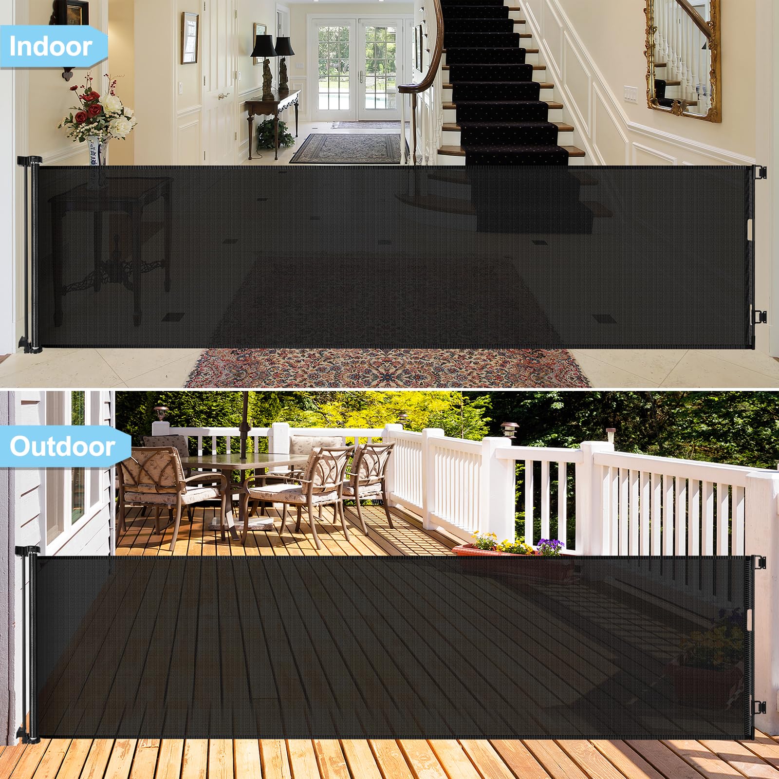 WOMHOM indoor and outdoor installation on stairs and doorways.