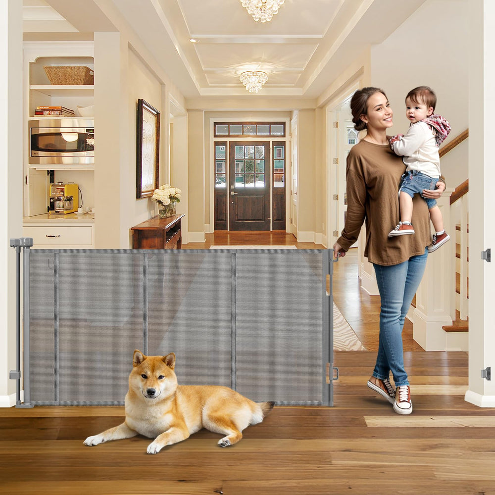 WOMHOM reinforced rods gate support keeps children and pets from crawling underneath.