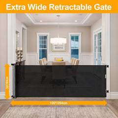 WOMHOM retractable gate rolled compactly for space-saving storage and easy setup.